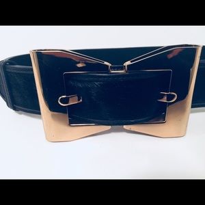 Gucci Pony Hair Metal Bow Belt Sz 85/6